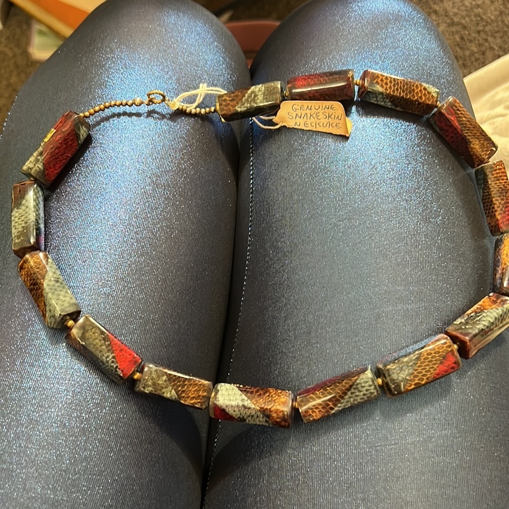 Snakeskin necklace genuine